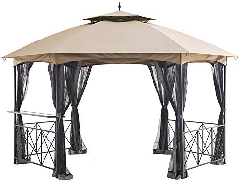 Garden Winds Ersatzdach Für Pavillon – Kompatibel Mit Wilson & Fisher Jefferies, Sandbeige, Riplock 350