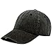 The Hat Depot 300N Washed Cotton Low Profile Denim Baseball Cap (Black)