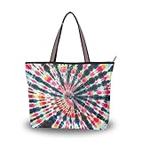 Bolso de mano BIGJOKE Tie Dye para mujer con asa superior, color Multicolor, talla Large