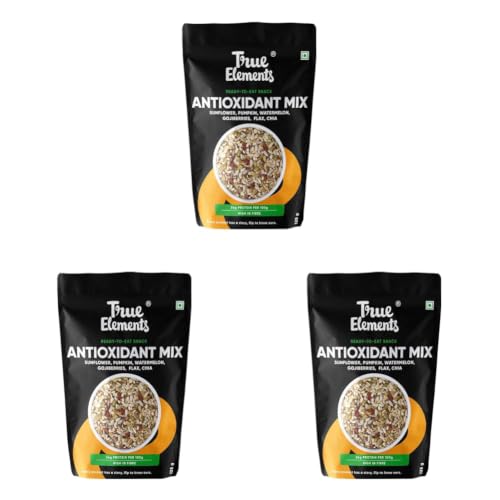 Image of True Elements Antioxidant Mix Seeds 125g - Seeds for Eating | Sunflower, Pumpkin, Watermelon, Flax, Chia and Gojiberries (Pack of 3)