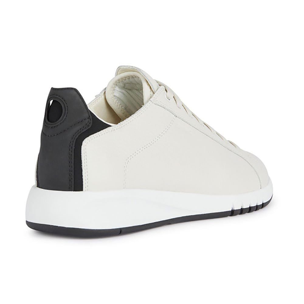 Geox Męskie buty sportowe U AERANTIS A, białe/czarne, 44 EU, biały/czarny, 44 EU