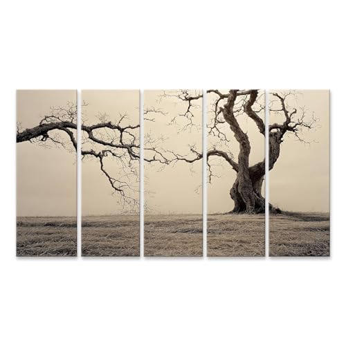 Tableau sur toile Arbre mystique islandburner XXL 5 pièces pour salon