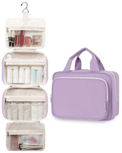 Image of Narwey Hanging Toiletry Bag for Women Toiletries Bag for Travel Size Essentials Accessories, A-Purple, Large