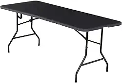 Mesa Dobrável Para Churrasco Maxchief 1,80 Mts C/alça Preto