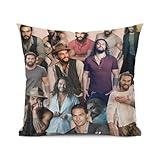 HUIPUR Collage Pillowcase Throw Pillow Covers Soft Momoa Pillow Case for Couch Bed Sofa 18x18 Inches, 3D Digital Print Cushion Cover Home Decor for Living Room