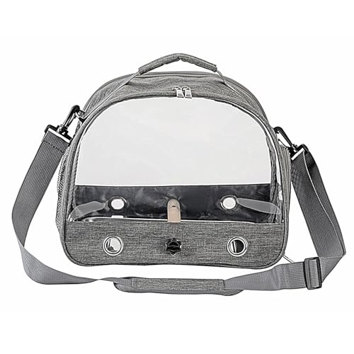 Reisekäfig für Vögel, Leichter Rucksack mit verstellbarem Schulterriemen, tragbarer Transportbehälter für Papageien, Wellensittiche und Sittiche, sicherer Käfig für kleine Haustiere im Freie-8