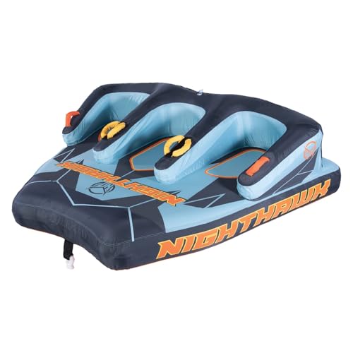 HO Sports, Nighthawk 3, Up to 3 Person Towable Tube,12V Electric Pump and Tow Rope Included