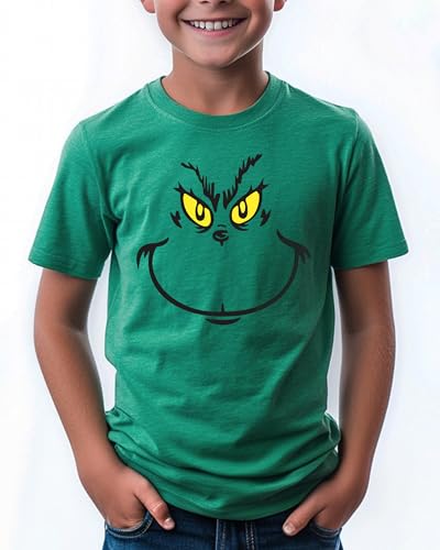 Kids Unisex Vacation Smiley Christmas T-Shirt Youth Holiday Crewneck Short Sleeve Funny Graphic Cute Tee4