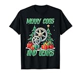 Merry Gogs and Gears Steampunk ChristmAs Holiday T-Shirt