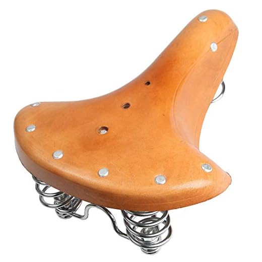Lumpur Sillín para Bicicleta, cómodo y clásico, de Repuesto, con amortiguación, para Bicicleta de Carretera, Estilo Antiguo, Accesorio de Asiento de Cuero Retro para Ciclismo al Aire Libre, Show