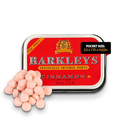 Barkleys Cinnamon Breath Mints, Mini Cinnamon Candy - Strong Cinnamon Flavor, Cool Mint for Party, After Dinner, Wedding, Everyday Use-Vegan, Reusable Travel Tins,1 Pack - 50 Count Each - image 1