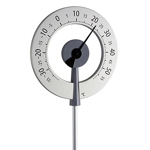 TFA Dostmann Lollipop analoges Design-Gartenthermometer 12.2055.10 wetterfest mit großen Ziffern