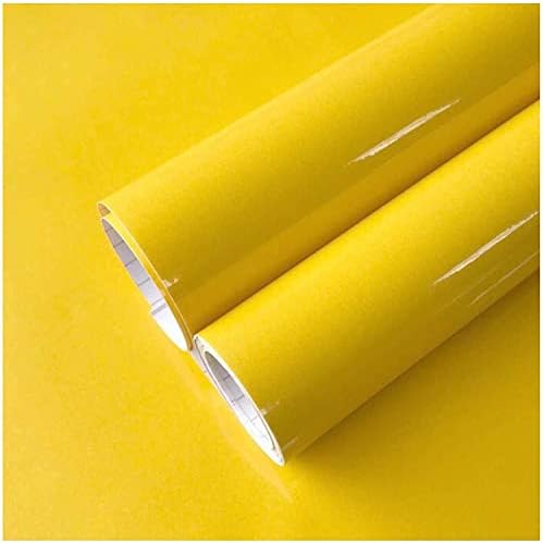 WALLMATE Vinyl Car Wrap Sheet Roll Film Sticker Decal Waterproof Car Styling Wrap Auto Vehicle Accessories (24" x 80 Inches, Yellow Glossy)