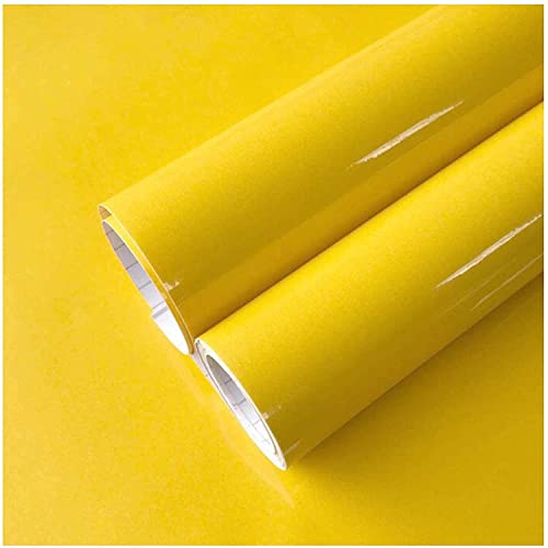 WALLMATE Vinyl Car Wrap Sheet Roll Film Sticker Decal Waterproof Car Styling Wrap Auto Vehicle Accessories (24" x 80 Inches, Yellow Glossy)