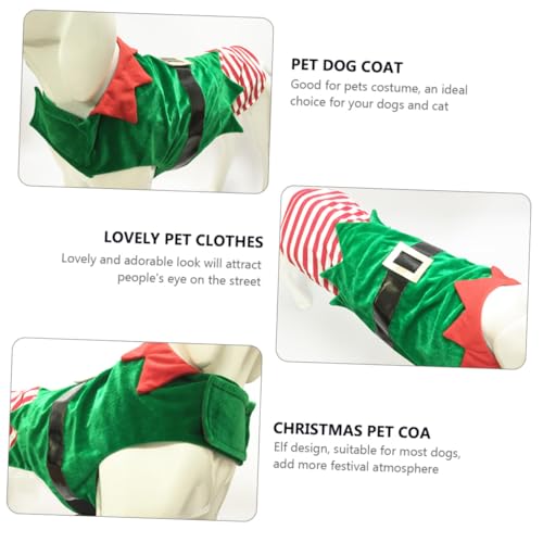Disfraz para perro GLEAVI Christmas tamaño L verde miniatura 3