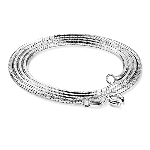 Collier chaîne serpent argent KnSam 1.5mm de haute précision joaillière masculine