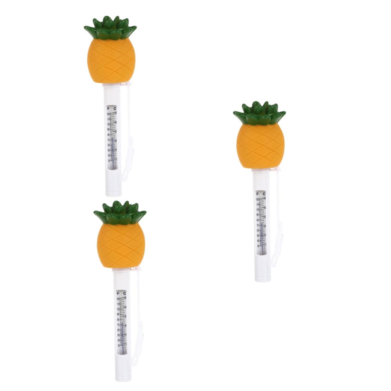 3 Stück Schwimmendes Poolthermometer im Ananas Design Präzise Temperaturmessung für Pool und Badewanne Kinderfreundlich und Platzsparend Wassertemperaturkontrolle