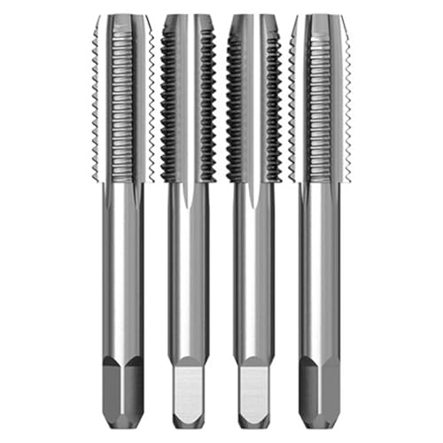 Taraud à main M4 en acier allié coupant | Lot de 2 outils de taraudage manuel de précision