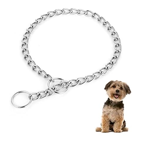 TIESOME Adjustable Metal Dog Chain Collar Cover