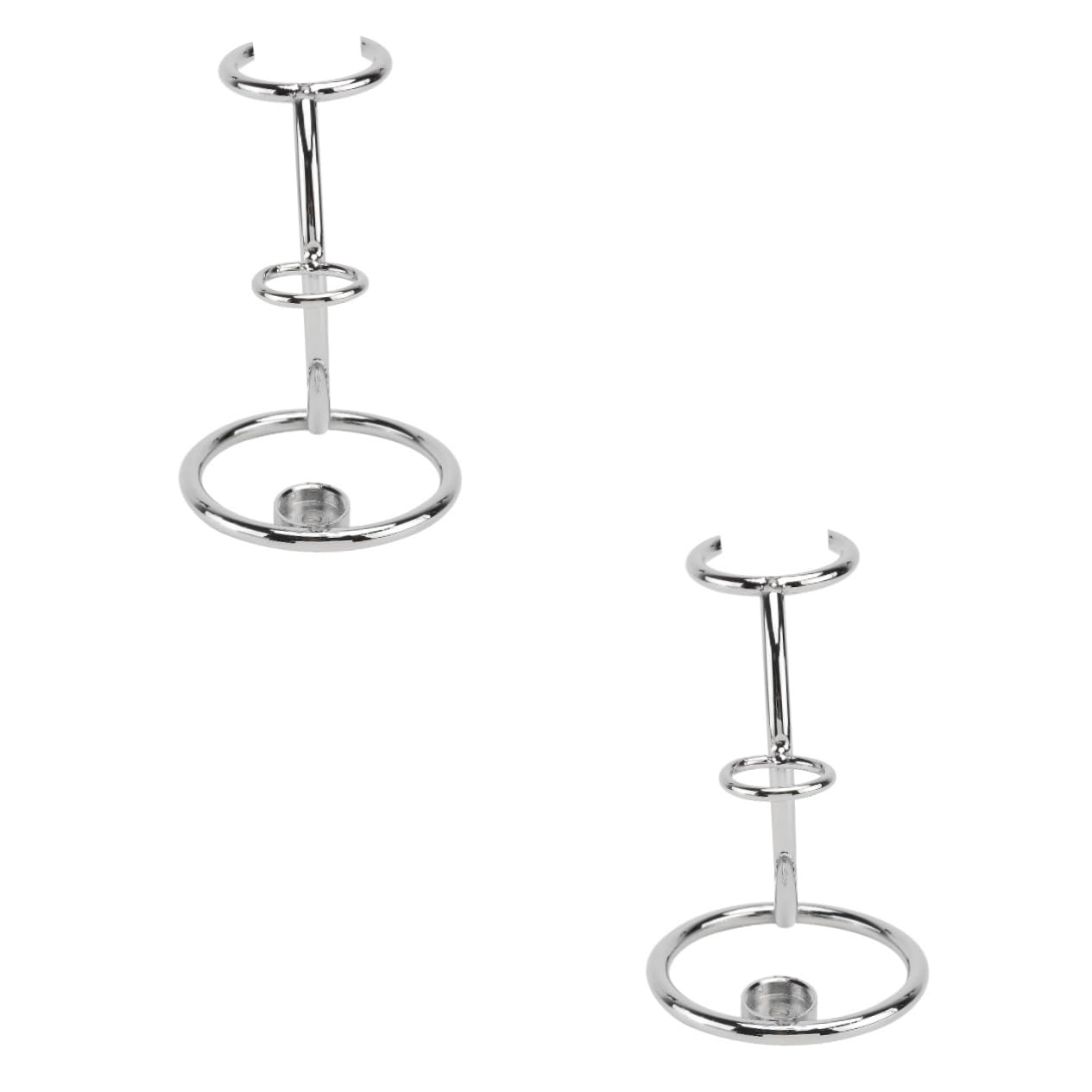 FOMIYES 2pcs Shaving Brush Storage Rack Razor Brush Stand Shaving Tools Racks Metal Razor Holder Stand