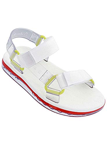 Sandália Melissa Papete + Rider - 35 - Rosa/vermelho