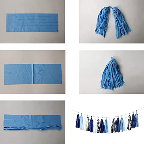 Image of Mefuny 20Pcs Little Cutie Baby Shower Party Tassel Garland Tissue Paper Tassels Banner DIY Kit Orange Green White Tassel Banner Tangerine Citrus Themed Party Decoration Supplies