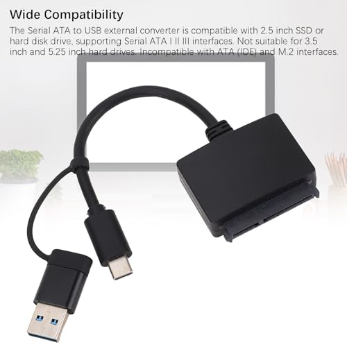 Adaptador de cable SATA a USB-C para disco duro 2.5 pulg miniatura 4