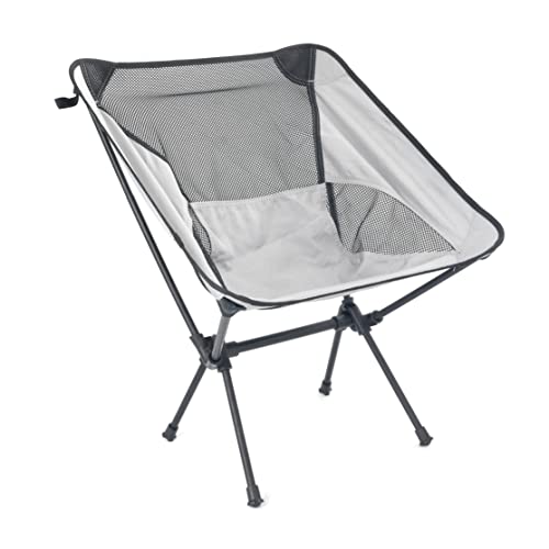Lightweight Portable Folding Camping Chair Compact Beach Camp Chairs For Adults Foldable Backpacking Chair Outdoor Chair For Camping Hiking Lawn Picnic Outside Travel (Grey) #TOP29