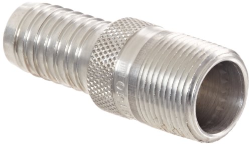 Dixon Valve AST10 Aluminum Shank/Water Fitting, King Combination Nipple with Knurled Wrench Grip, 1