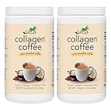 CAcafe Collagen Coffee | Coconut Infused Colombian Blend Coffee with Anti-Aging Collagen | Antioxidants & Natural Energy | 2 Pack