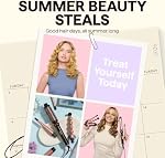 Wavytalk 5 in 1 Curling Wand Set, Curling Iron Set with Thermal Brush and 4 Interchangeable Anti-Frizz Ceramic Barrels (0.5”-1.25”), Dual Voltage Hair Curler with Less Heat Damage, Instant Heat Up, Rose Gold