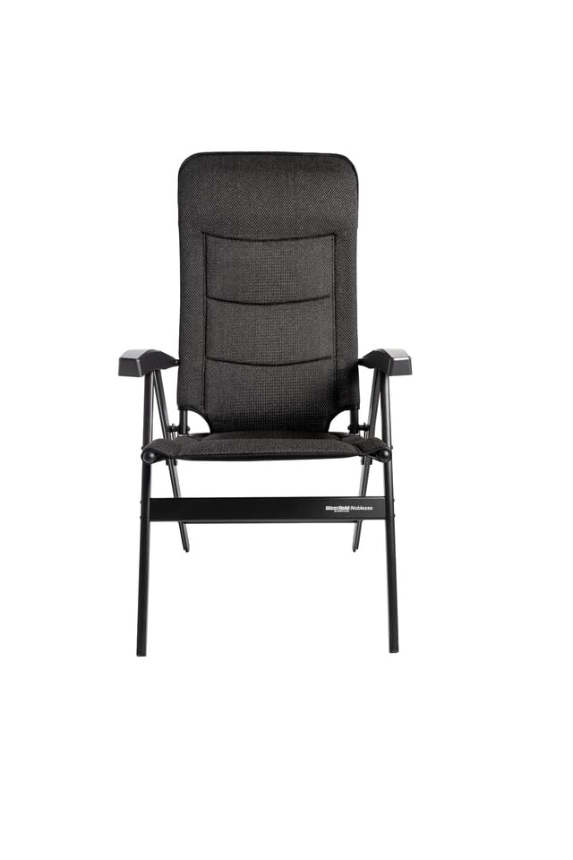 Westfield Noblesse Deluxe & Grande Campingstuhl, Klappbar, Outdoor Camping, Ergonomisch mit Kopfkissen, 100% Polyester, Dunkelbraun, 63-66x125-129x68cm, 4,8-5,1kg, Aluminium-Ovalrohr