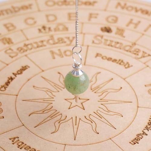 Image of Green Aventurine Crystal Pendulum | Natural Gemstone Pendulum for Dowsing | Healing Crystal for Reiki Chakra Meditation | Feng Shui Vastu Spiritual Decor