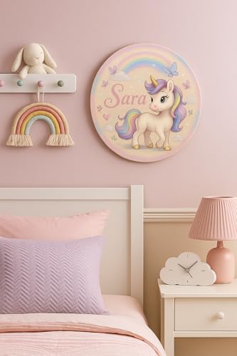 Placa de nombre infantil personalizada de madera para regalo de cumpleaños original 2