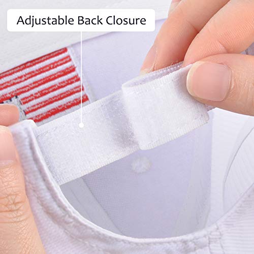 American Flag Sun Cap Adjustable Patriotic Sports Tennis Baseball Golf Hat for Men Women