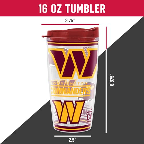 Image of Rico Industries NFL Football Double Wall Mayhem 16oz Tritan Tumbler W Lid