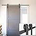 Aquaterior 6.6 Ft Sliding Barn Door Hardware Kit Heavy Duty Closet Cabinet Hanger Track Rail Roller for Single Door
