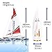 PLAY STEAM Voyager 280 RC Controlled Wind Powered Sailboat in Red - 17.5