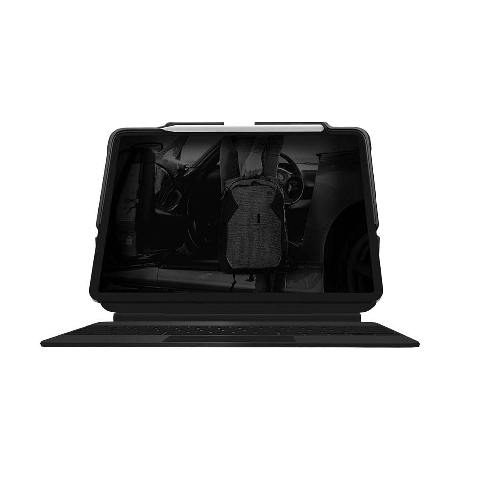 DUX SHELL for Apple iPad Pro 11" 3rd-1st Gen works w/Apple Smart Folio/Magic Keyboard - Clear Transparent Protective Back Case, Military Drop Test Certified w/Apple Pencil Storage - Black