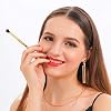 DUcare Flat Top Kabuki Foundation Brush + 5Pcs Eyeshadow Brush Set Duo End Eye Makeup Brushes Golden Glitter