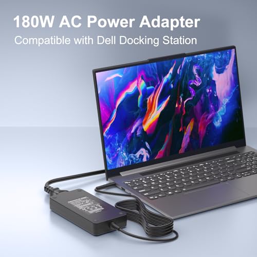 Chargeur AC 180W bureau et maison pour réplicateur Dell TB16 K16A - 2