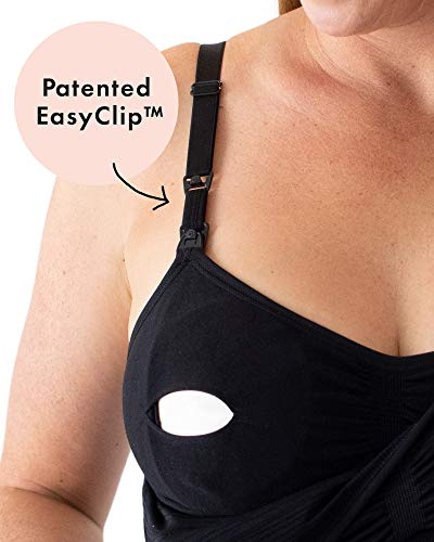 Kindred Bravely Sublime Hands Free Pumping Tank | Patented All-In-One Pumping & Nursing Tank Top With Easyclip (Black, Xx-Large) #TOP2