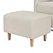 Babyletto Toco Upholstered Swivel Glider and Stationary Ottoman in White Linen, Greenguard Gold Certified