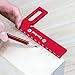 Metric Versatile Carpenter Square Scribing Ruler, 3D Multi-Angle Measuring Tool with Angle Pin Aluminum Alloy 22.5-90 Degree, CM Scale for Woodworking, Engineering, Construction
