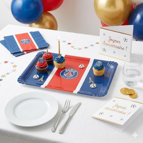 PSG 8 x Plateau cartonné Collection Officielle Paris Saint Germain - 34 x 24 cm