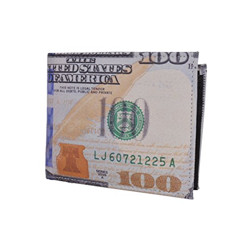 MARSHAL Genuine Leather Men's Bifold Multi Card ID Center Flap 100 Dollar Bill Wallet