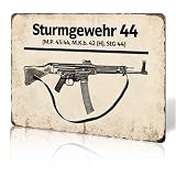12X8in Aluminum Sturmgewehr 44 Wwii German Assault Rifle Met...