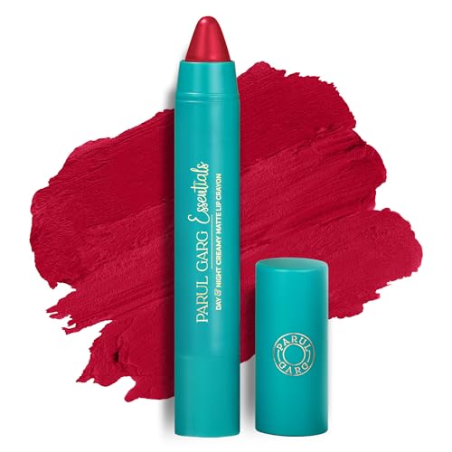 Parul Garg Beauty Creamy Matte Lip Crayon | Soft Matte & Hydrating Formula with Almond Oil & Vitamin E | Rich Pigment & Comfortable Wear | 100% Vegan (Show Stopper 12)