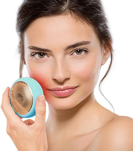 FOREO UFO Face Mask Treatment, Full LED Spectrum & Red Light Therapy for Face, Warming, Face Moisturizer, Dark Spot & Acne Scar Treatment for Face, Anti Aging, Nourishing, Mint, 1 Count (Pack of 1)