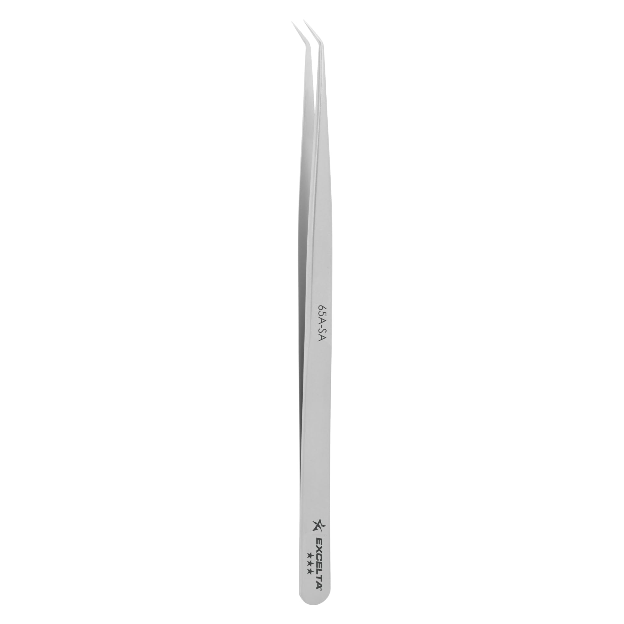 Excelta – 65A-SA – Pinzette – Punta sottile – Obliqua – Tre stelle – Anti-Mag. SS, 0,2 cm di altezza, 0,8 cm di larghezza, 5 lunghezze